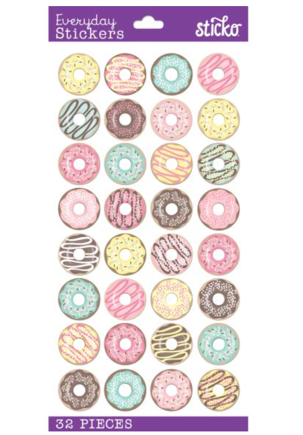 donut stickers by sticko 32 pcs mindless crafting