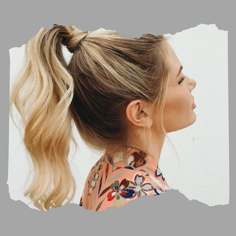 high ponytail hairstyle