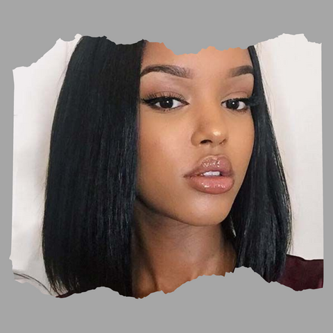 sleek straight bob hairstyle