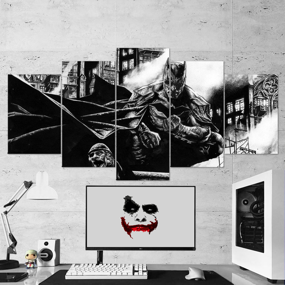 Batman 04 5 Piece Canvas Wall Art Gaming Canvas