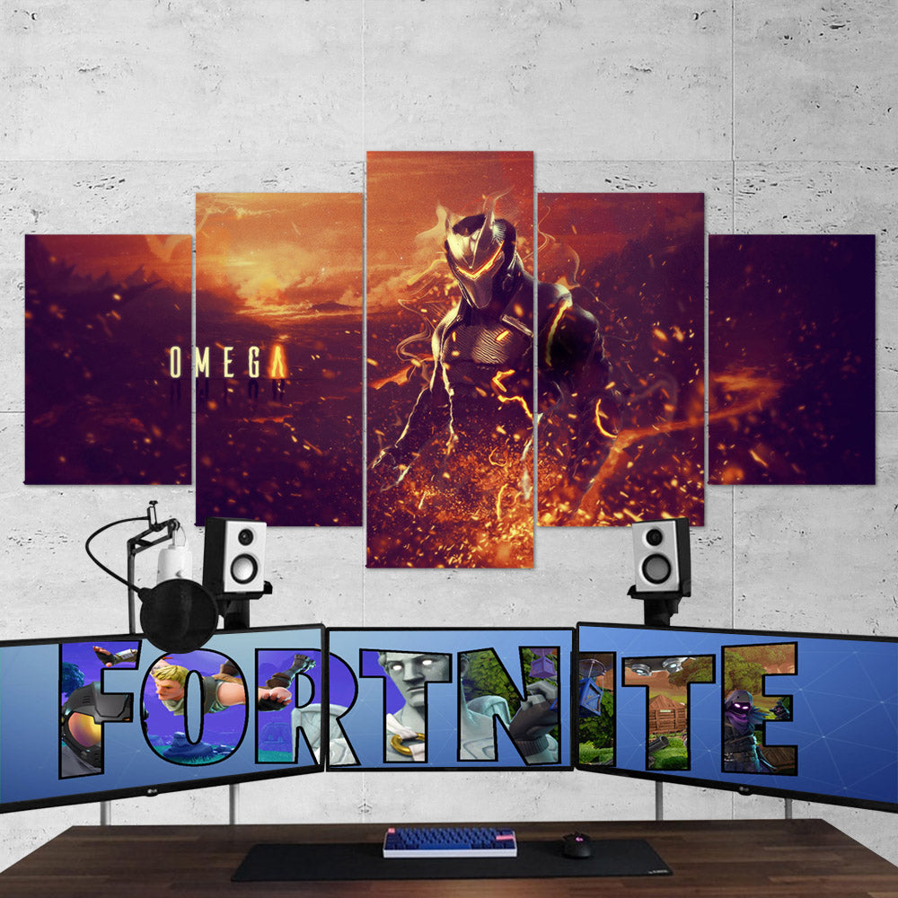 Fortnite 10 Omega 5 Piece Canvas Wall Art Gaming Canvas