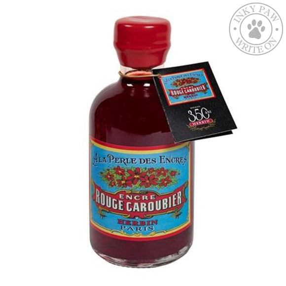 J. Herbin 350Th Anniversary 500Ml Ink Bottle - Rouge Caroubier (Carob Seed Red) Inks