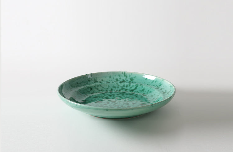 Green on Green Splatterware 17 Inch Platter