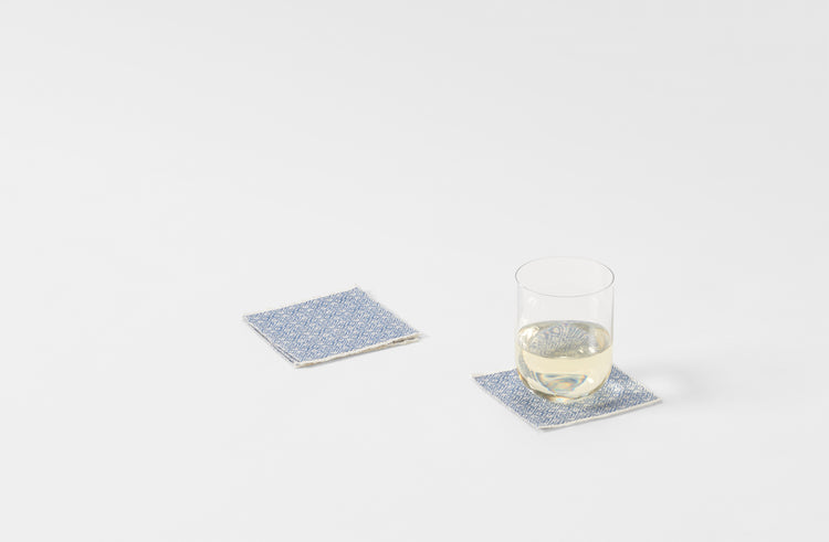 Woven by Laura Sky Blue Coaster Set of 4