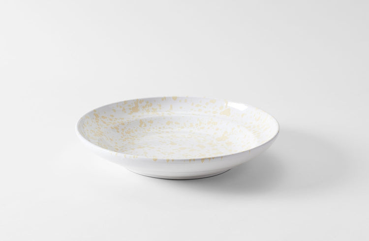 Cream on White Splatterware 17 Inch Platter