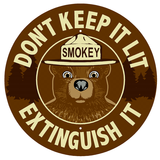 Round Smokey Bear Message Sign Fire Danger Signs Smokey Zone Smokeyzone 4951