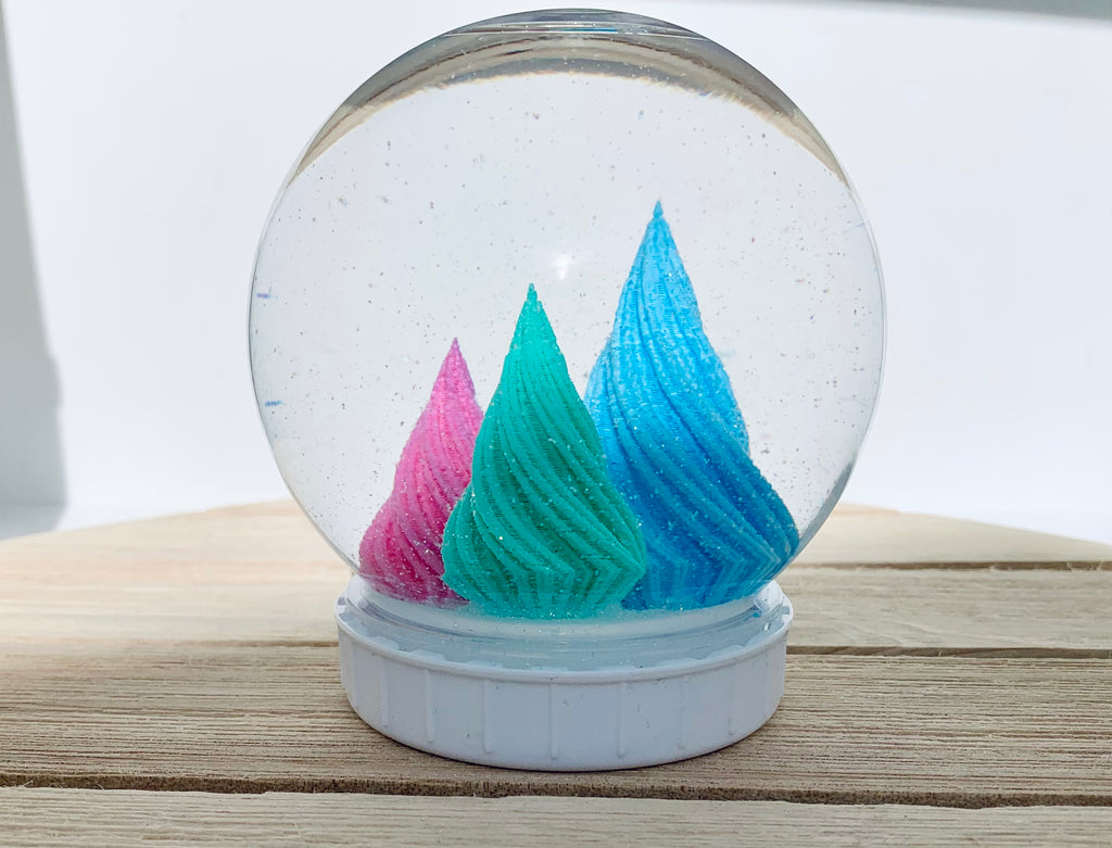 Fractal Trees 3D Printed DIY Snow Globe with Toybox