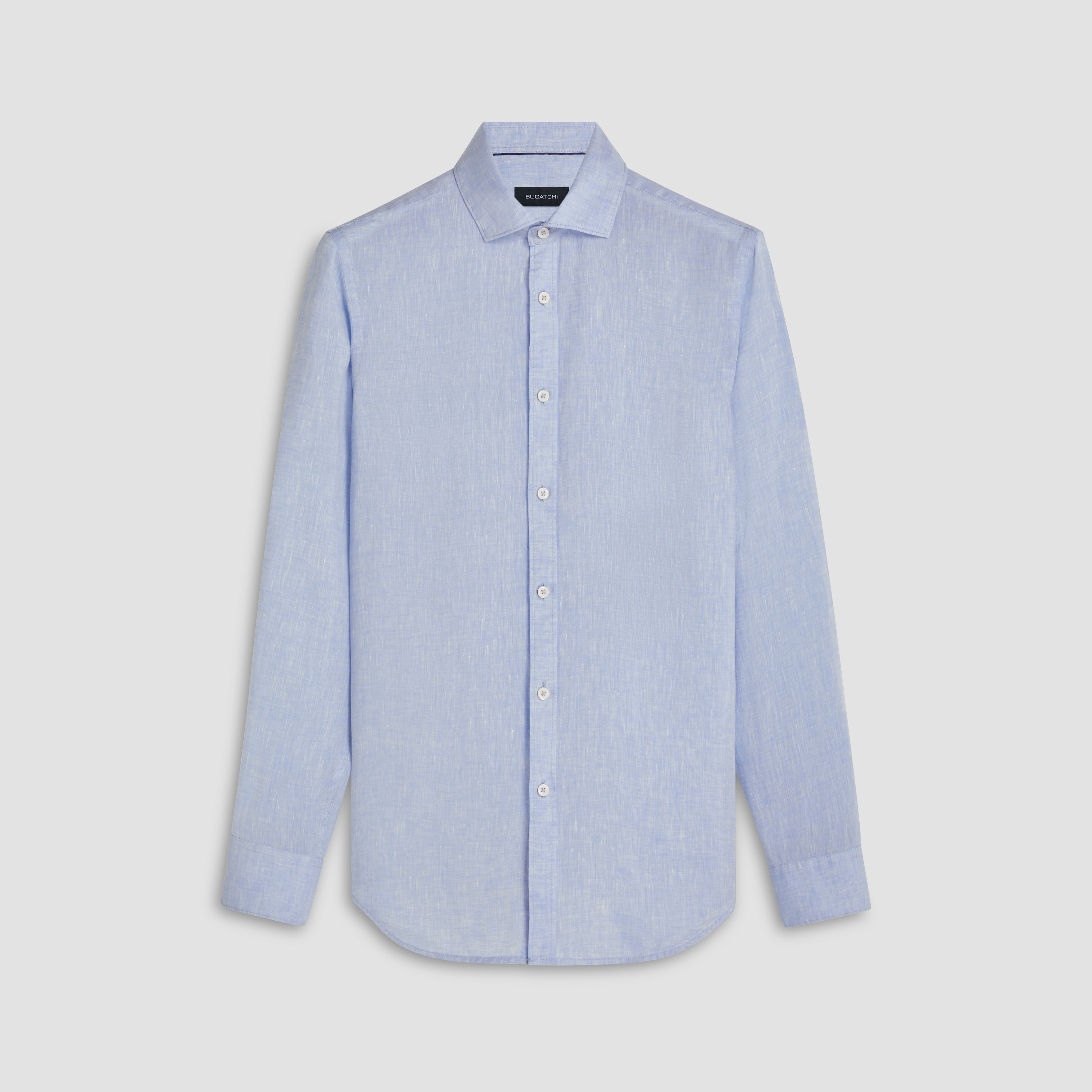 AXEL Solid Linen Shirt#N##N# –#N# BUGATCHI