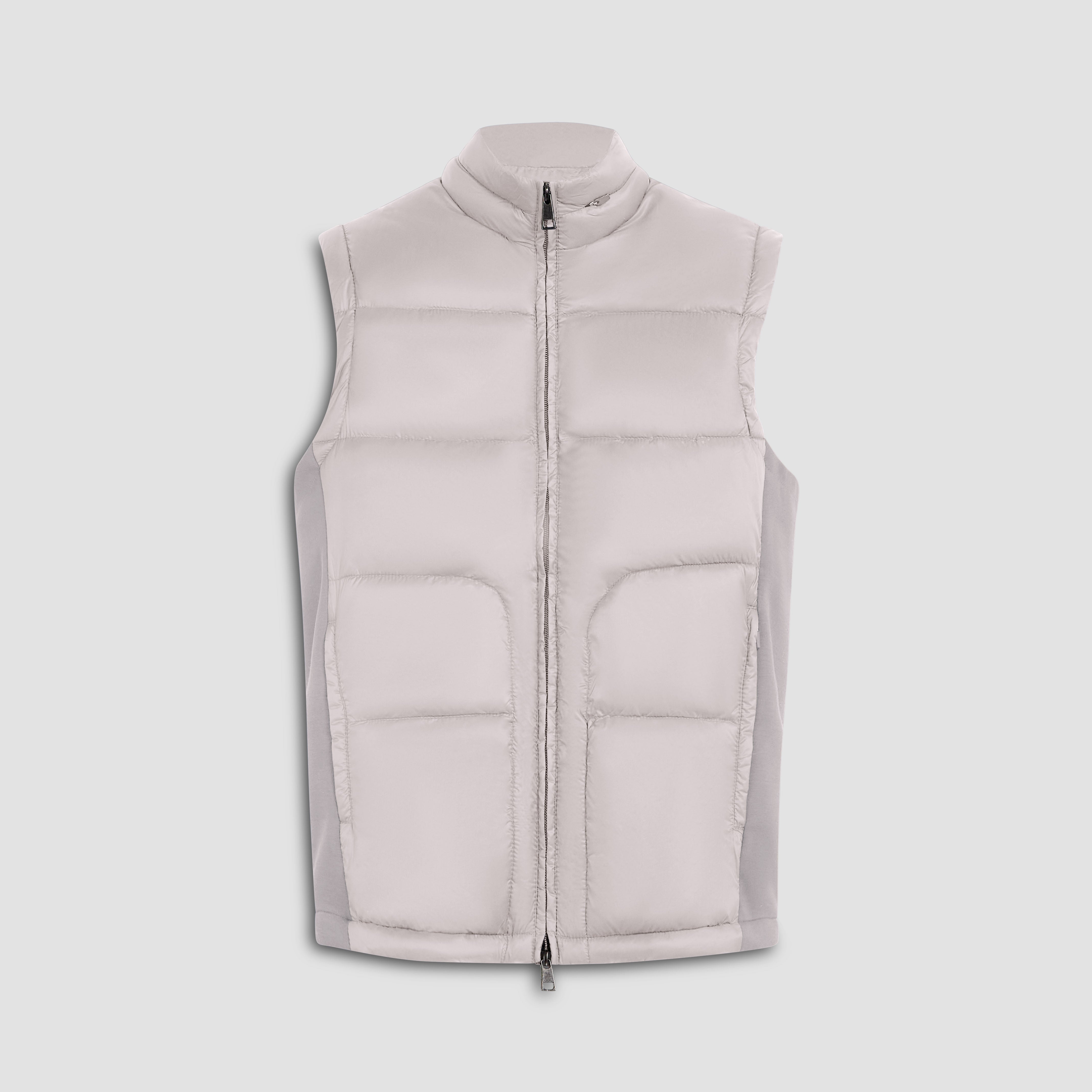 Image of Quilted Vest With Knit Back