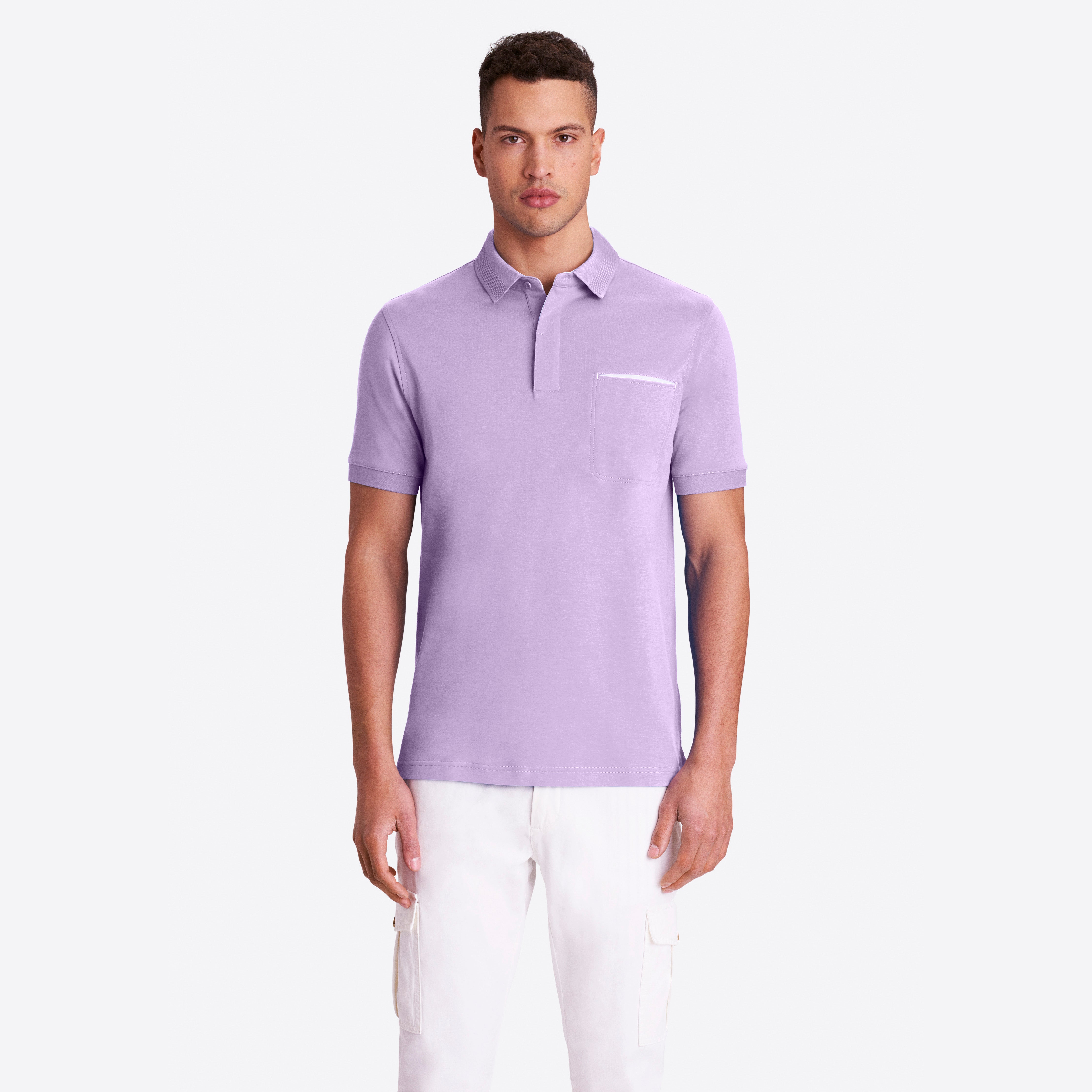 Image of Solid Three Button Polo