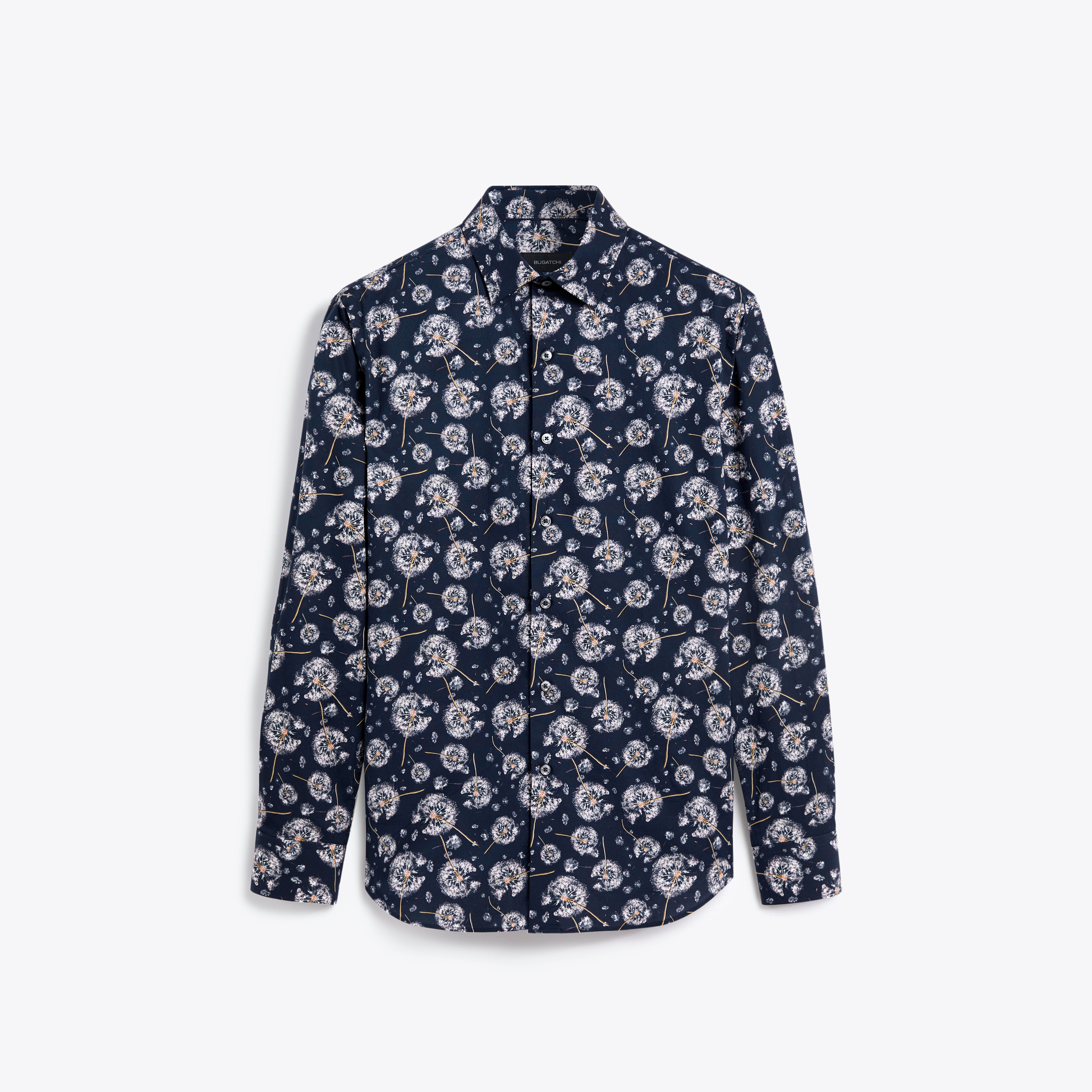 Image of Floral Print COMFORT STRETCH Cotton Shirt