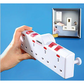 Omega Omega Surge Protector 1 to 4 Adaptor