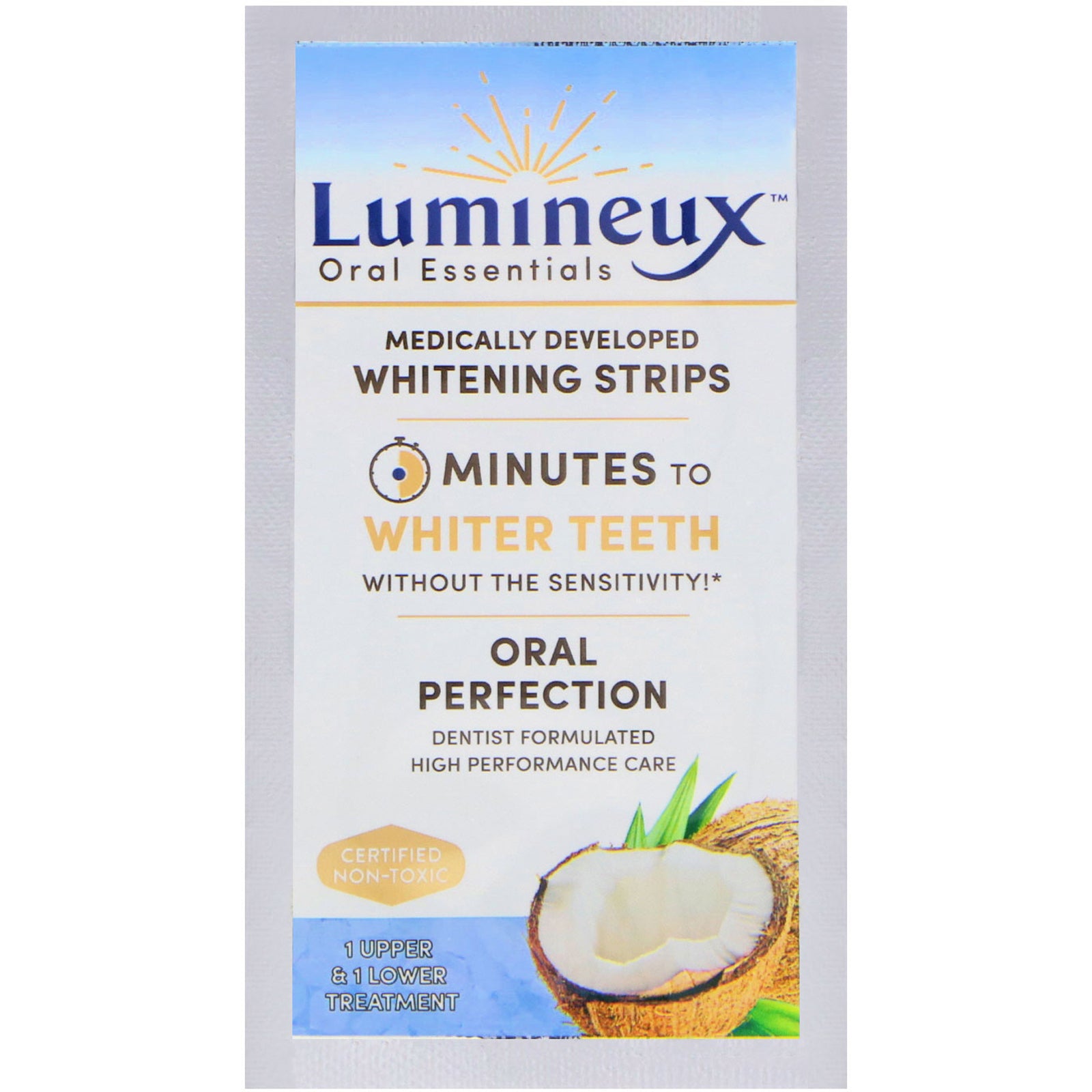 Oral Essentials, Lumineux, Medically Developed Whitening Strips, 1 Upper & Lower Treatment