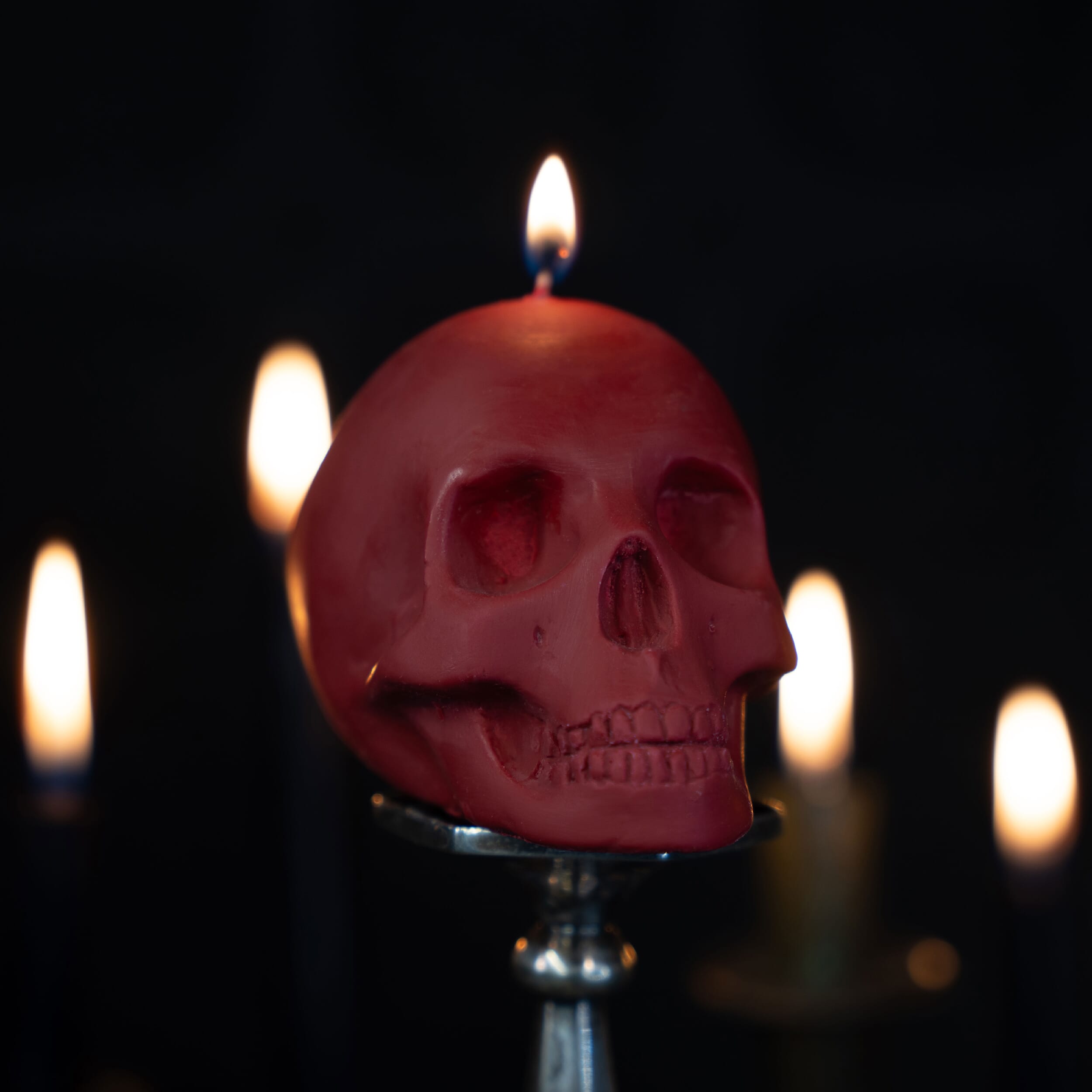 Bleeding Red Skull Candle - OlympiaCrafts