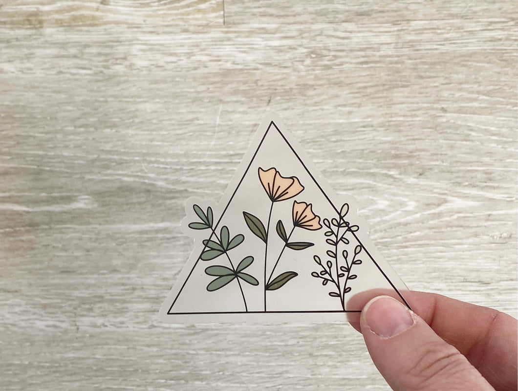 Triangle Floral Sticker