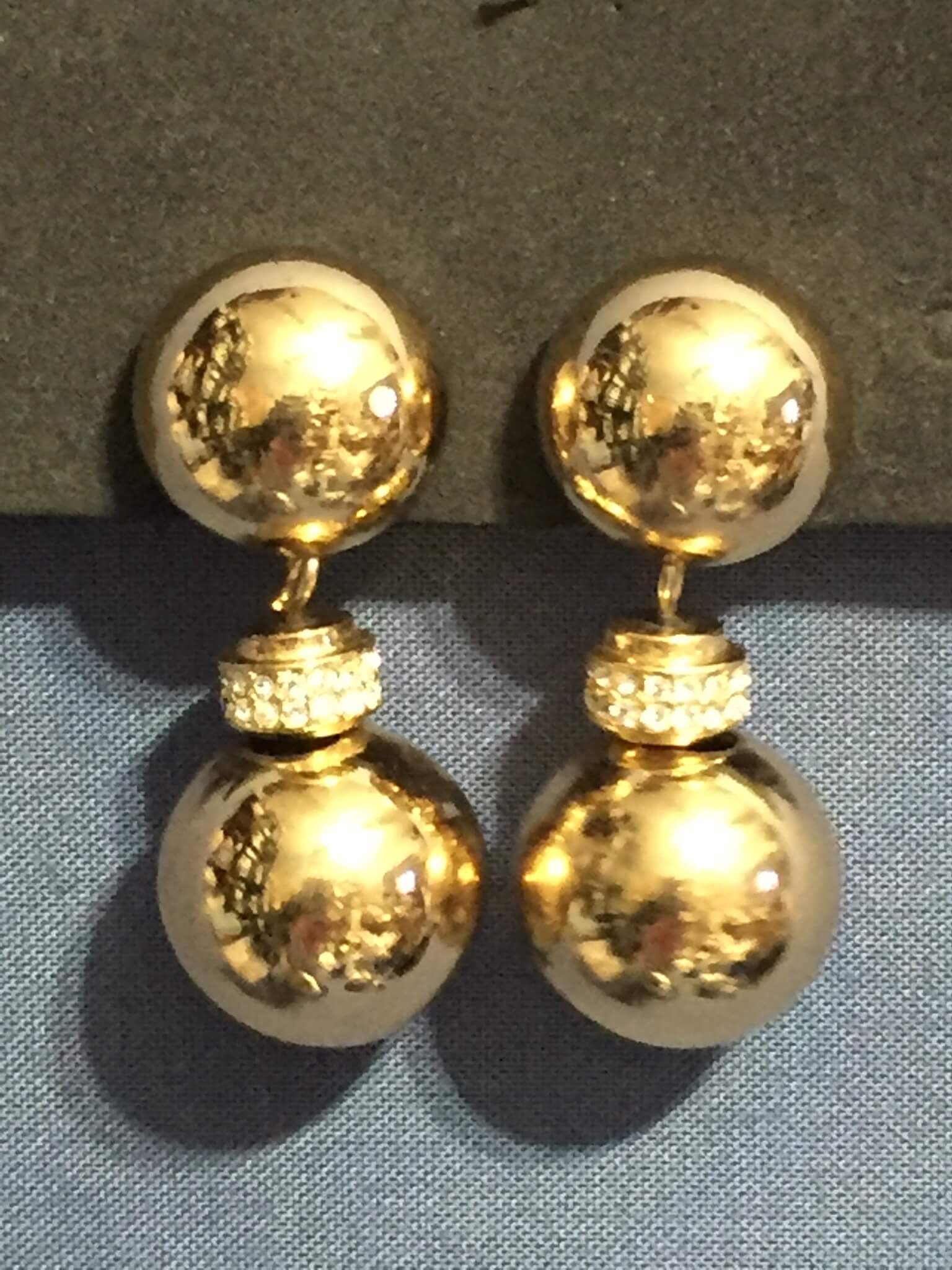 dior double ball earrings