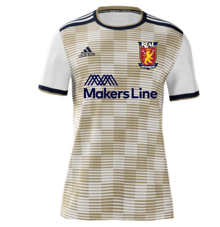 Real Monarchs Adidas 2023 "Royalty" White/Gold Secondary Jersey – The Team