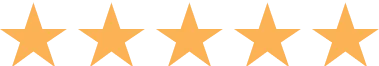 Five orange stars in a row, indicating a five-star rating.