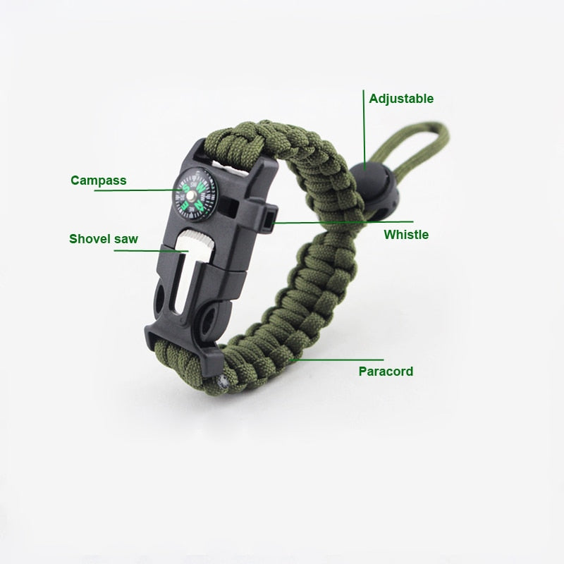 Multi-function Paracord Bracelet 4 in 1 