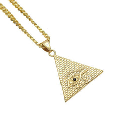 Eye Of Horus Pyramid Chain Gold Clout Culture