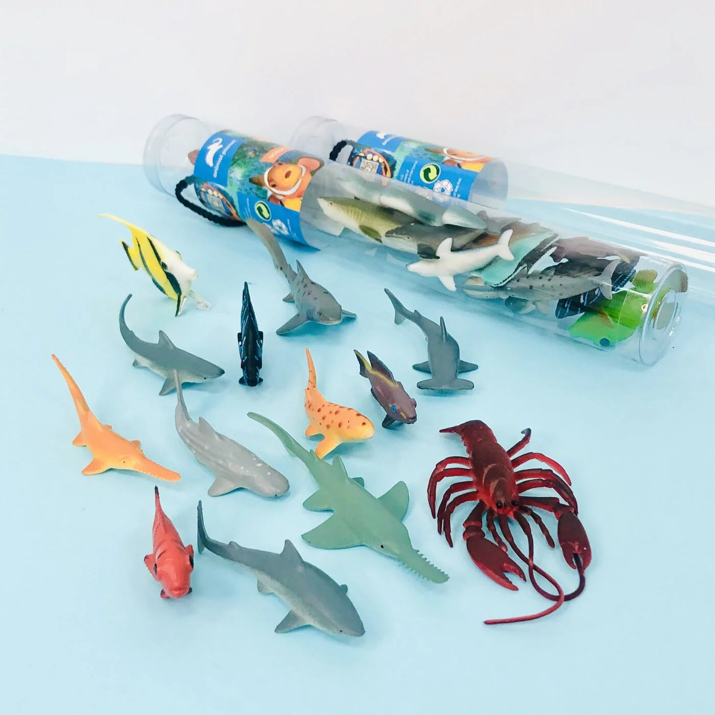 Curios Animal Planet Ocean Animal Two Tubes