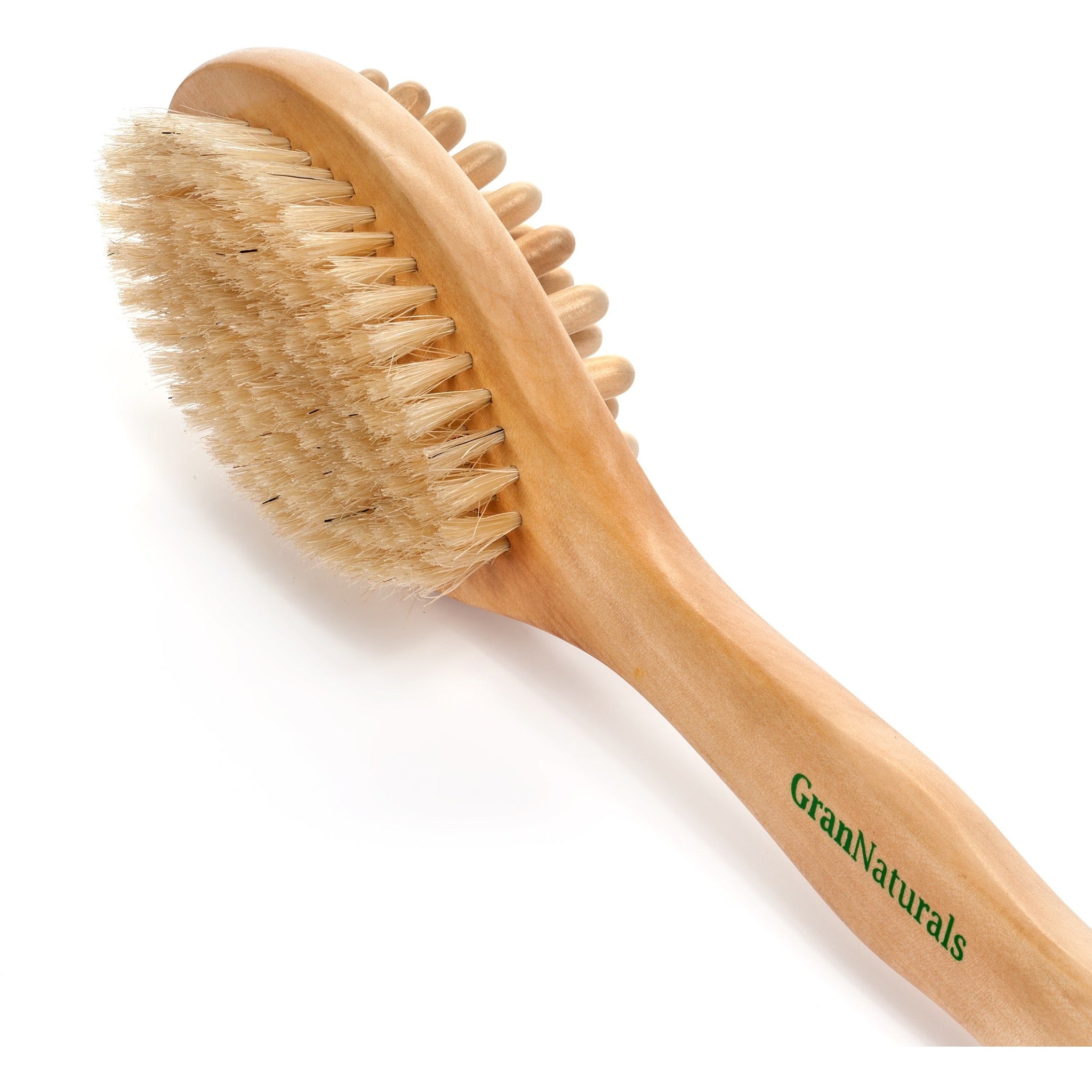 Dry Brushing Body Exfoliating Brush Natural Bristle Anti Cellulite M Grannaturals