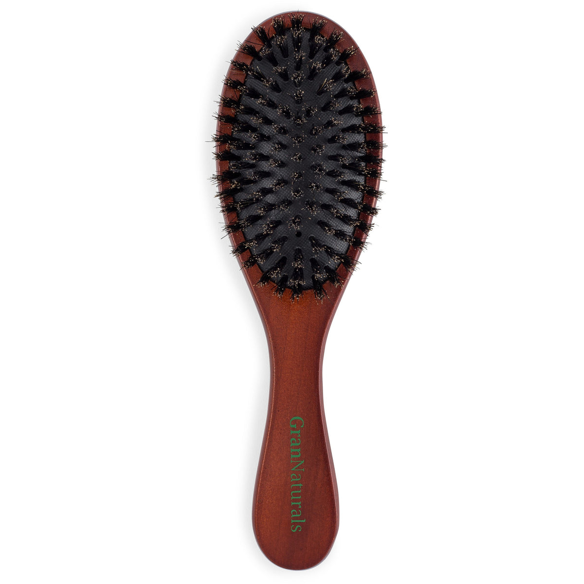 Grannaturals Boar Bristle Wooden Oval Hair Brush For Women And Men 9757