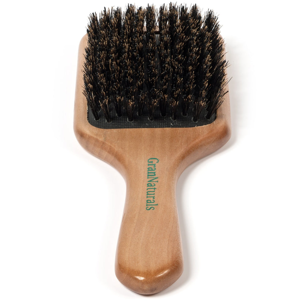 Grannaturals Boar Bristle Paddle Hair Brush For Women And Men Natura 2512