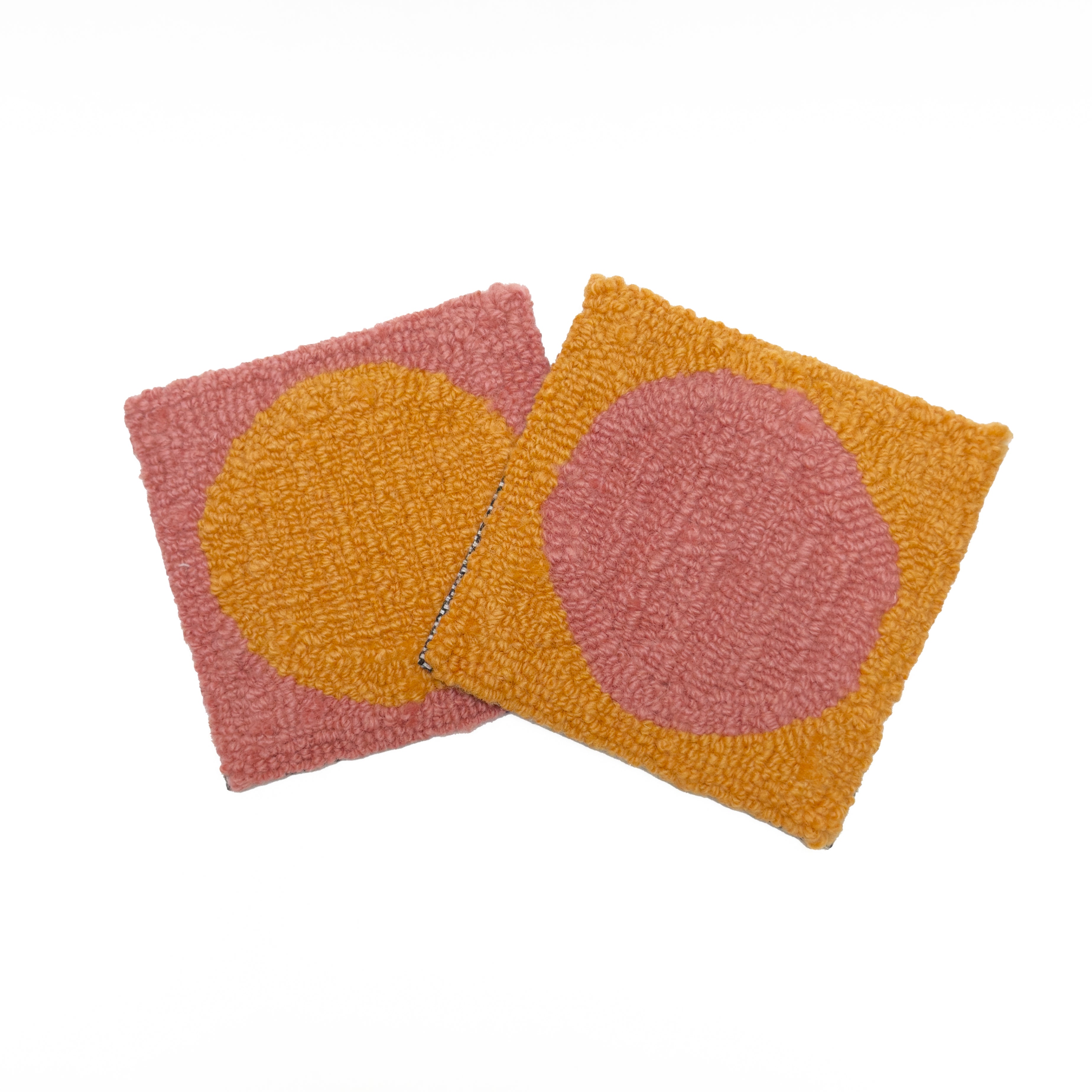 Opal Rugs Melon + Pink Coaster Set