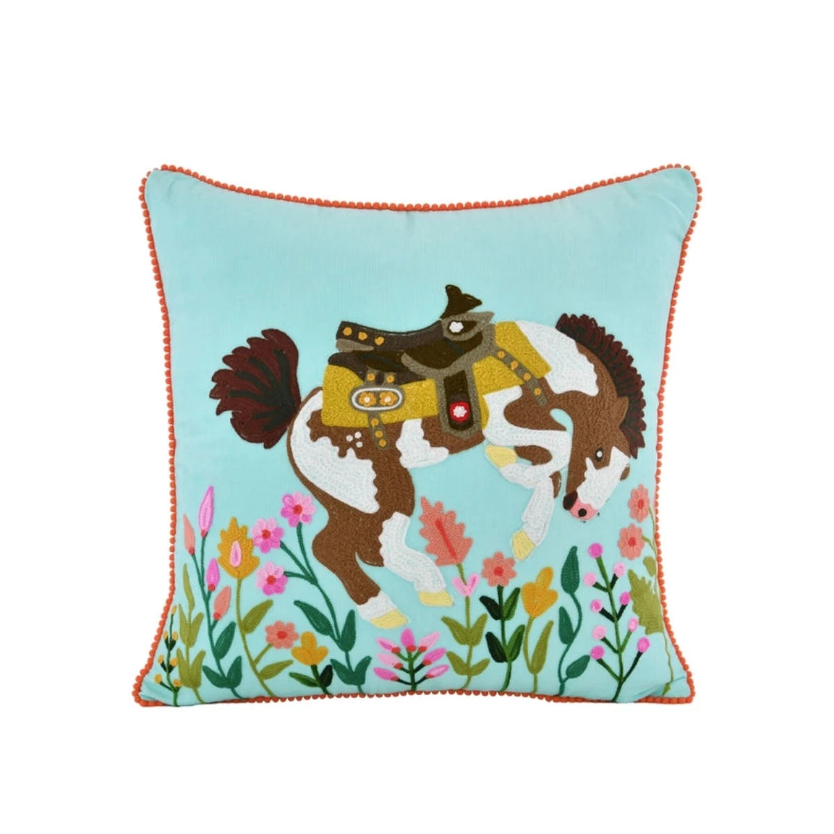 Bucking Horse Pillow