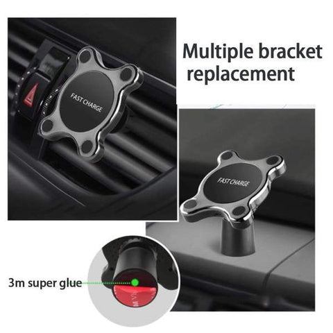 magnetic phone charger car mount