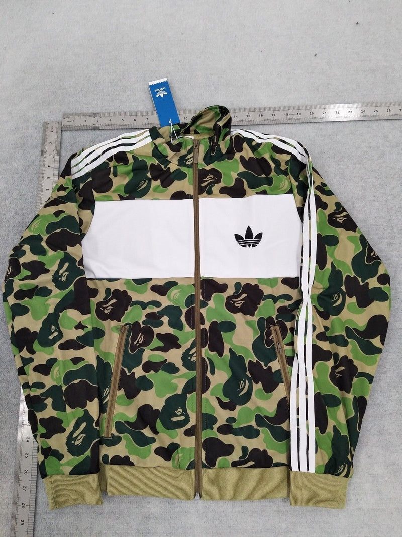 bape x adidas abc camo track jacket green