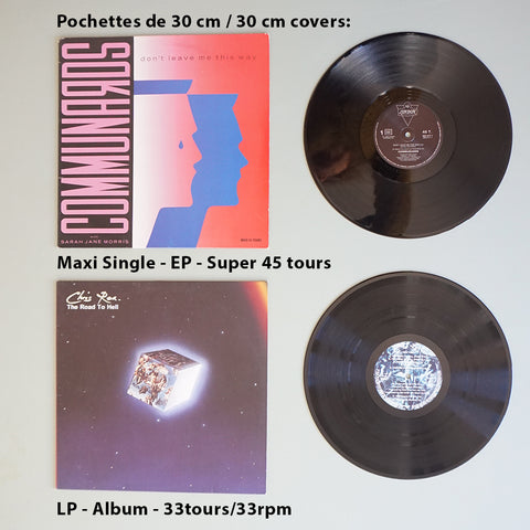 Dans une pochette de vinyle de 30 cm - In a 30 cm vinyl cover