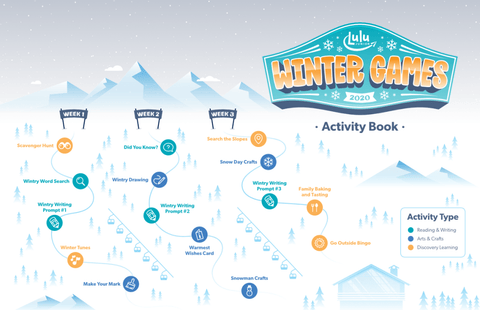 Lulu Junior Winter Games activity book cover