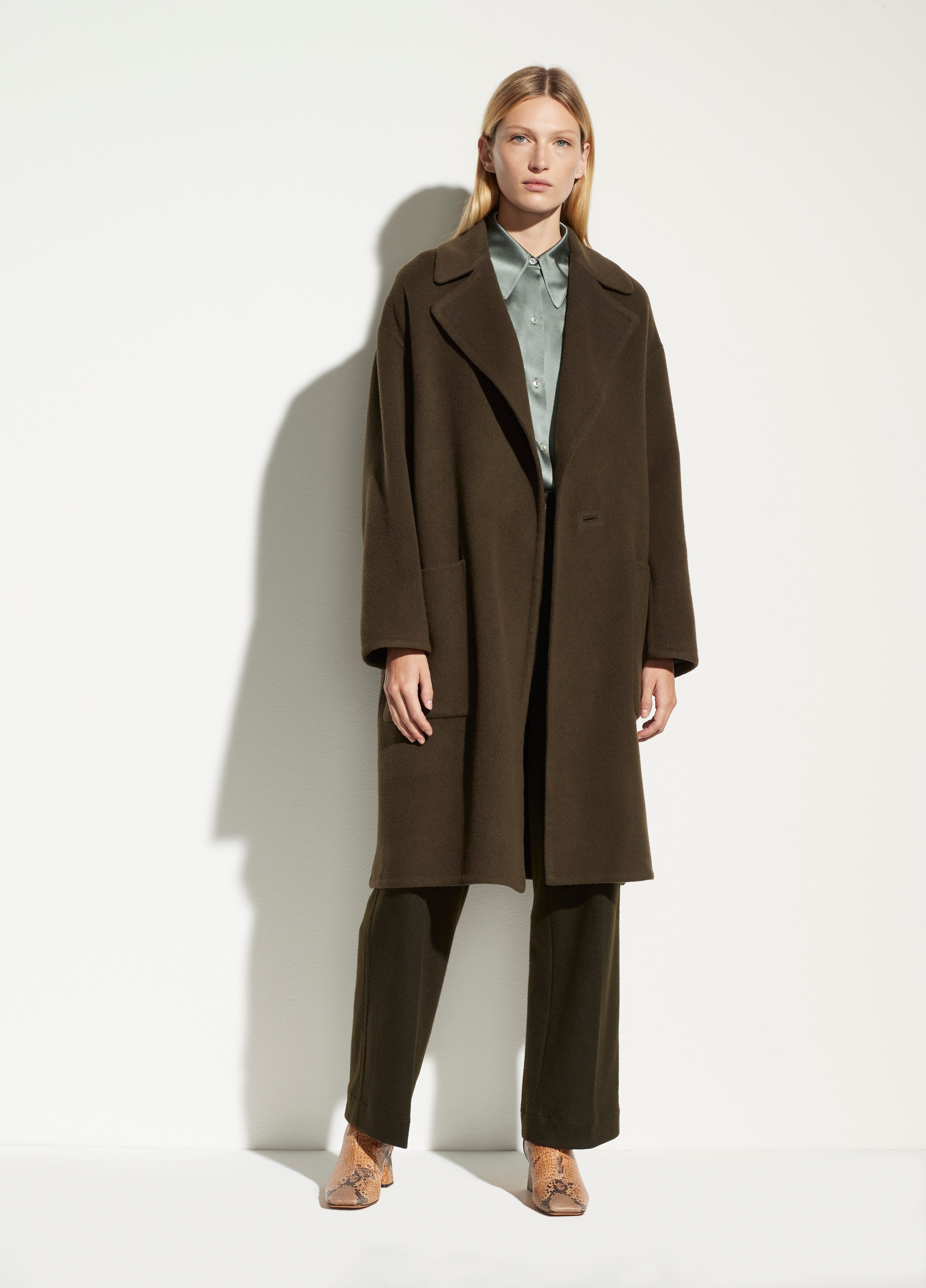 Vince patch pocket sales wool car coat