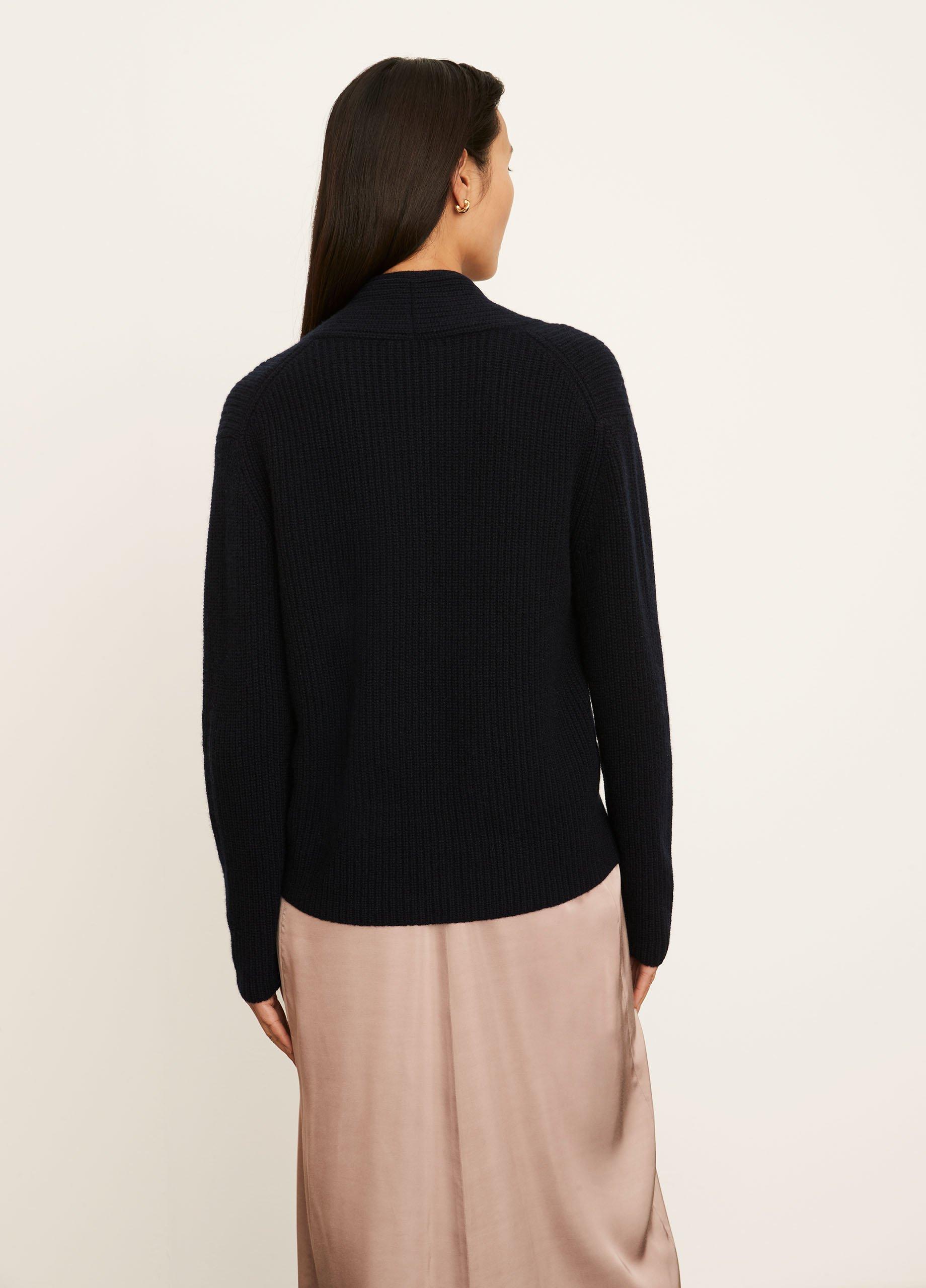 Vince | Ribbed Cardigan in Coastal Blue | Vince Unfold