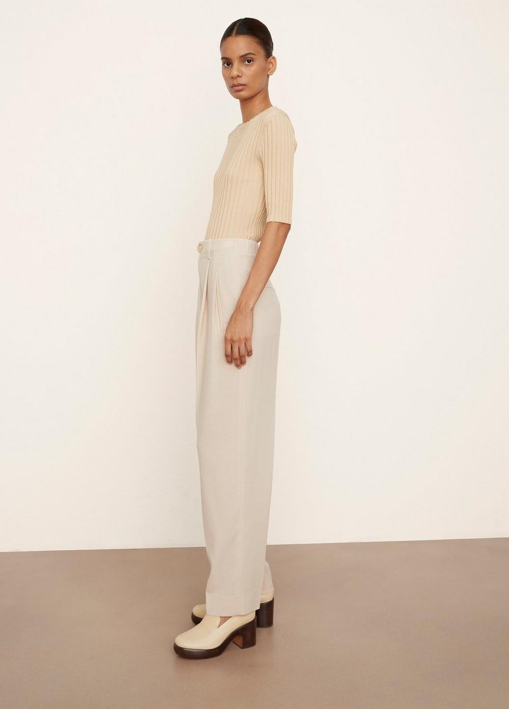 Vince | Tapered Trouser in Pale Fawn/Milk | Vince Unfold