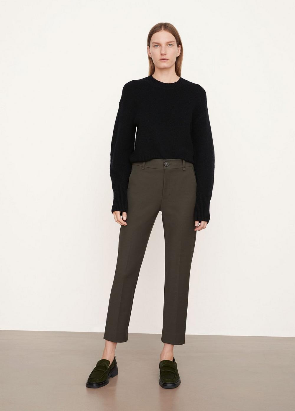 Vince | High Rise Cigarette Pant in Dark Pine | Vince Unfold