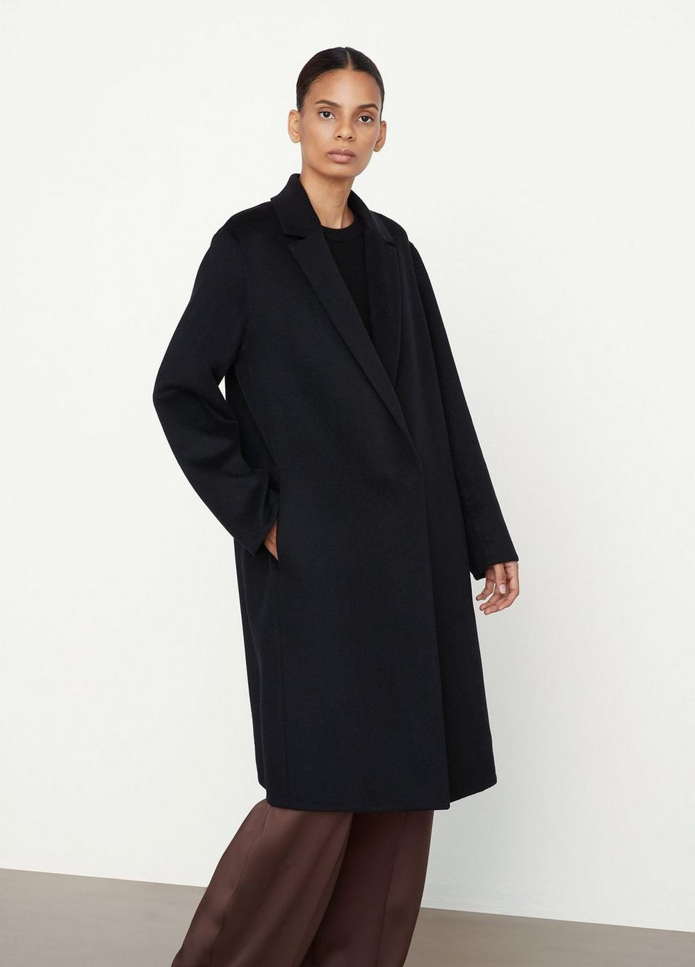 Vince | Classic Straight Coat in Black | Vince Unfold