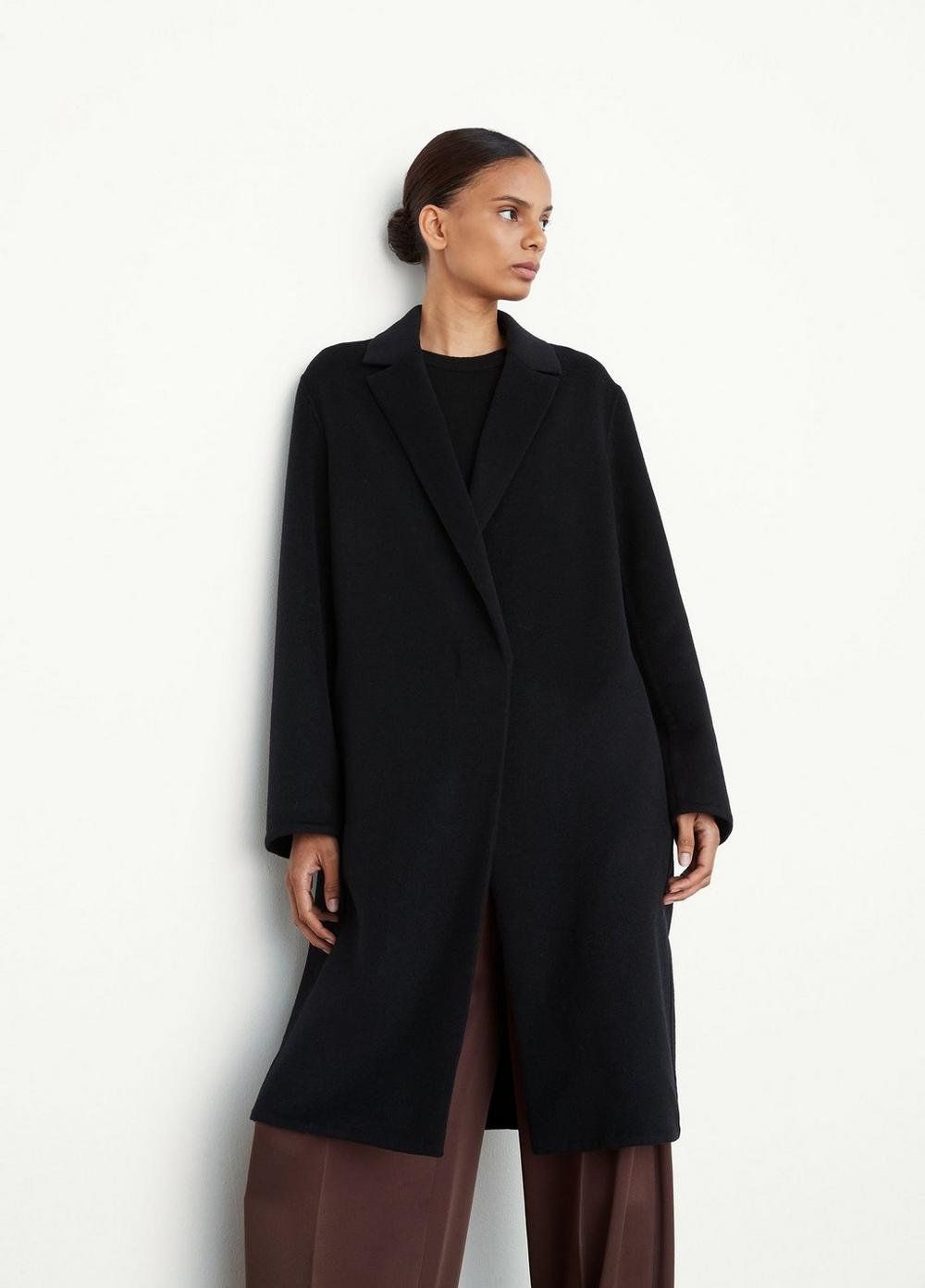 Vince | Classic Straight Coat in Black | Vince Unfold