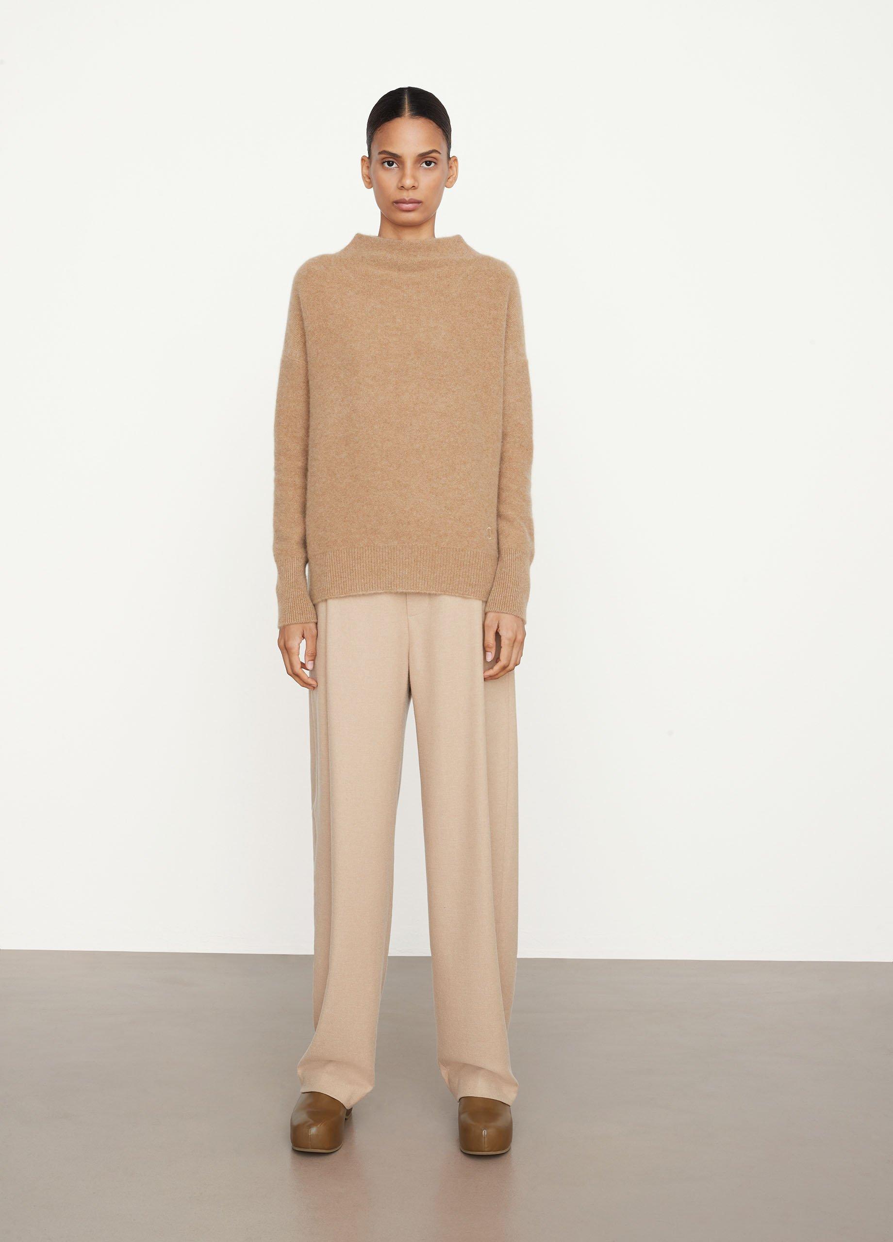 Plush Cashmere Funnel Neck Sweater