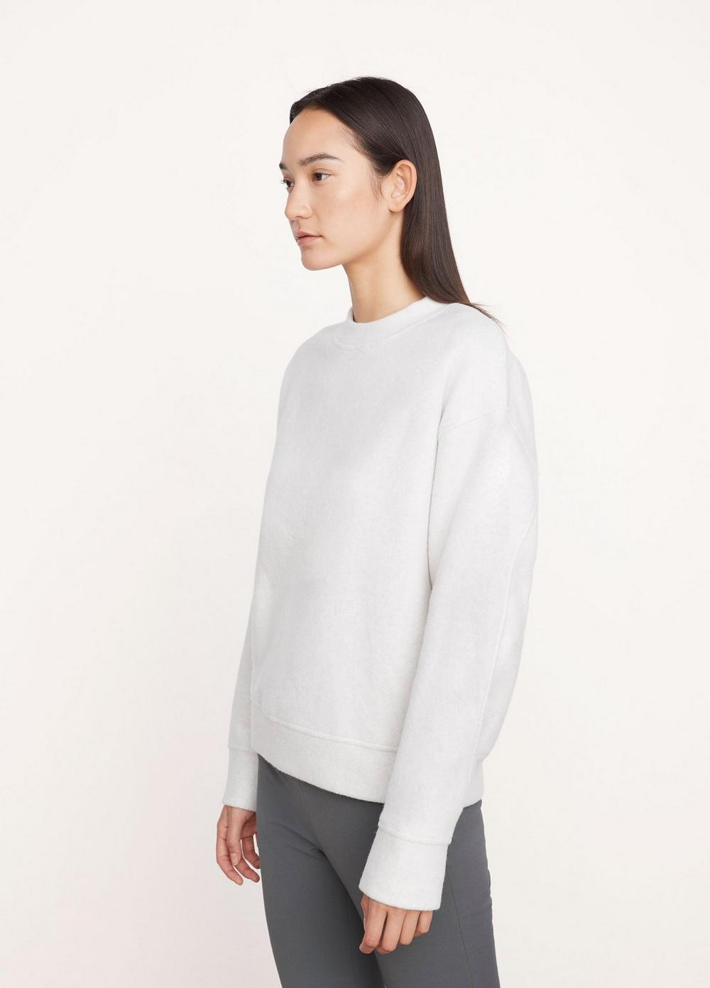 Vince | Essential Boxy Crew Neck Pullover in Light Pearl Grey | Vince ...