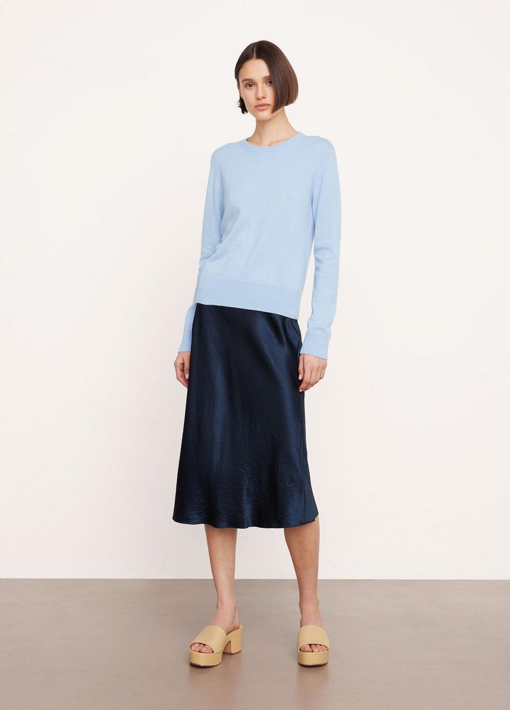 Vince | Cashmere Classic Crew Neck Sweater in Kyanite | Vince Unfold