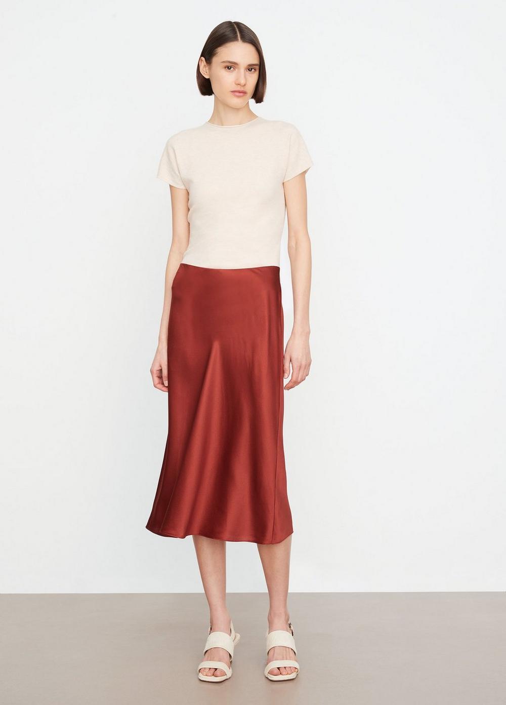 Vince | Slip Skirt in Red Dahlia | Vince Unfold