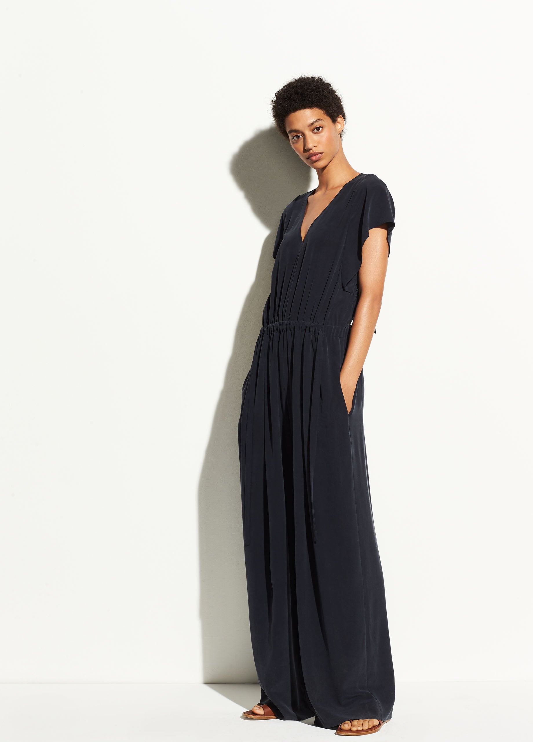 vince silk jumpsuit