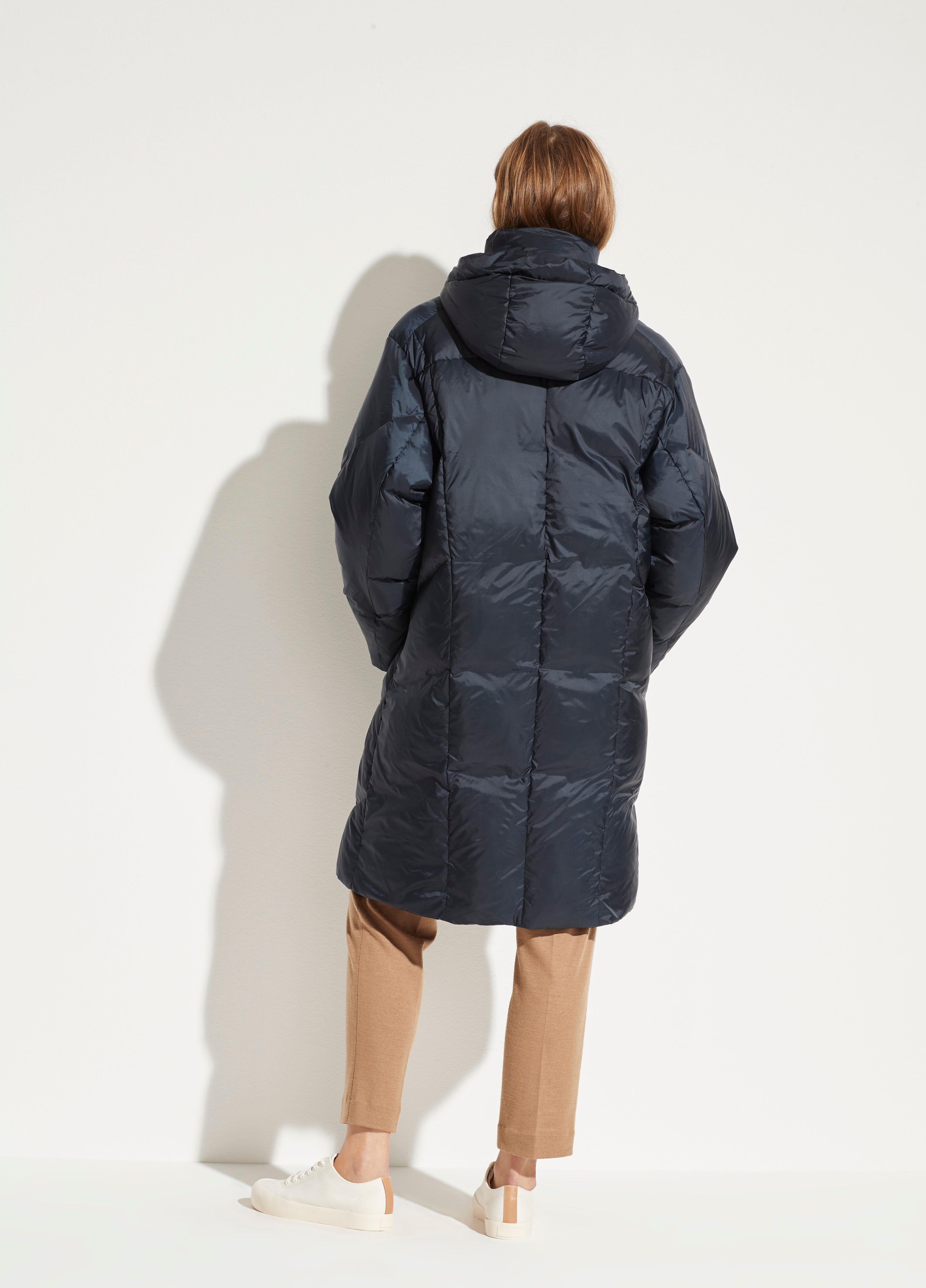Vince | Quilted Puffer Coat in Coastal Blue | Vince Unfold