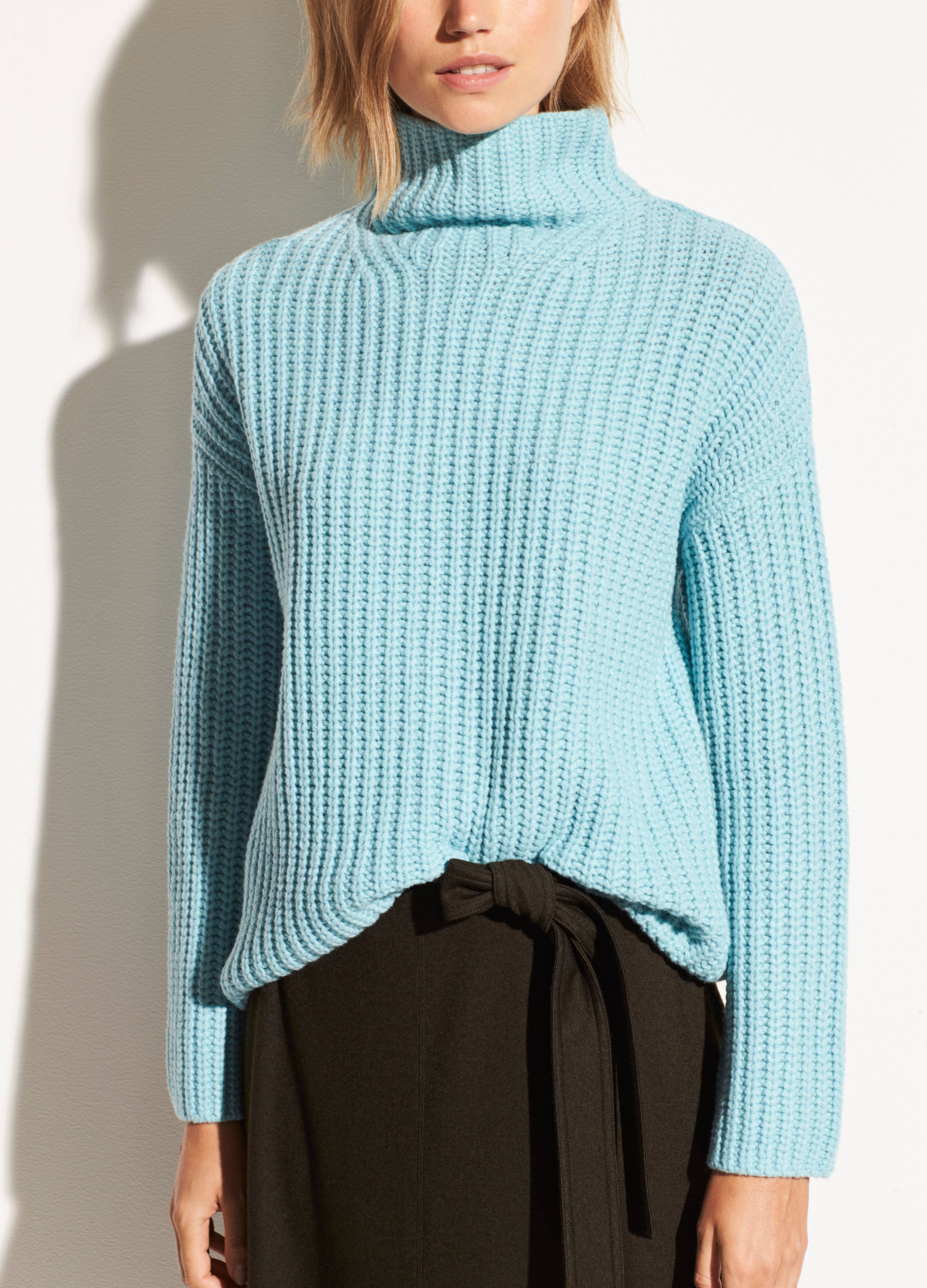 Vince | Chunky Ribbed Turtleneck in Aria | Vince Unfold