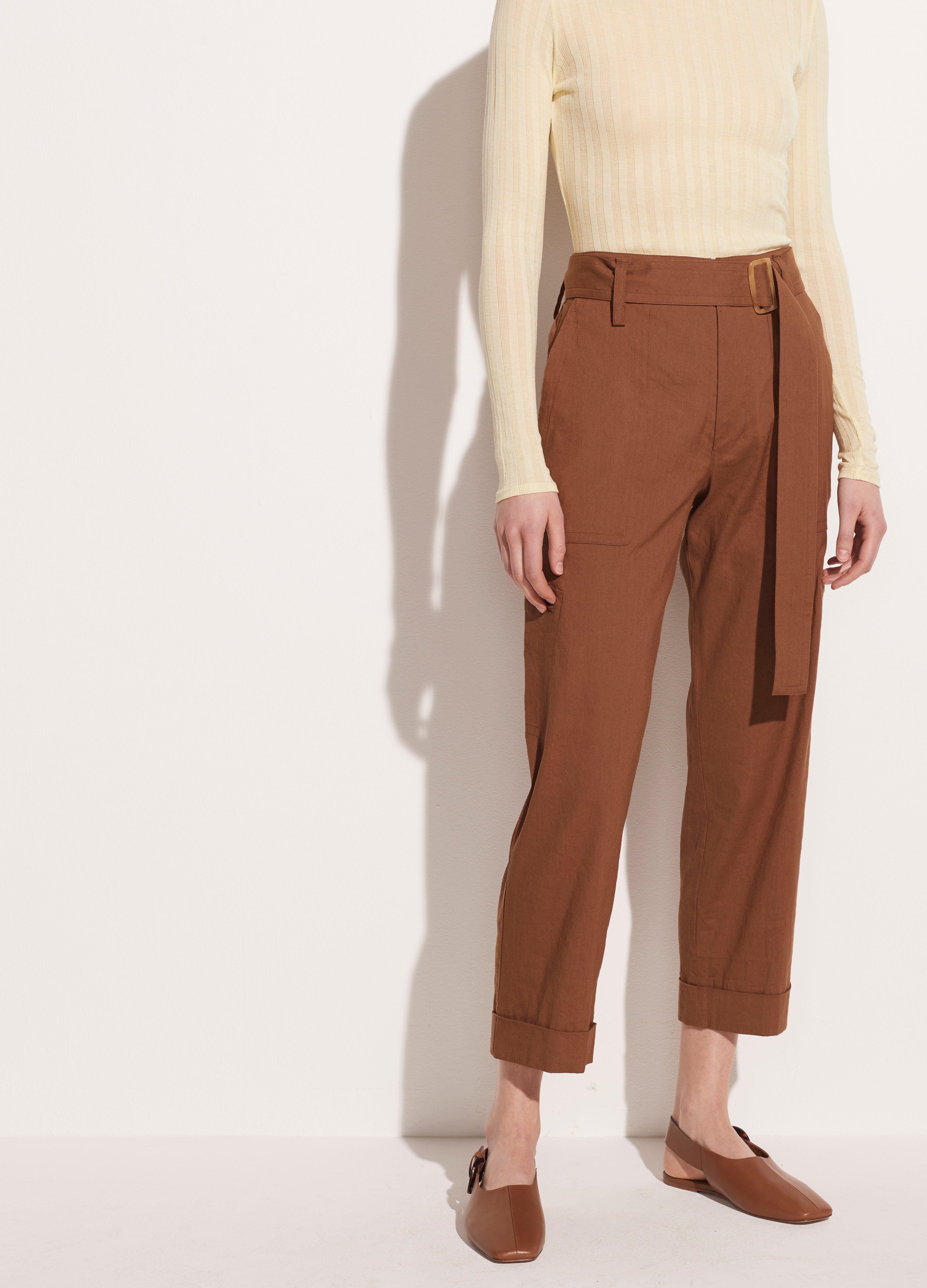 Rowan Linen Blend Pants - Rustic Brown
