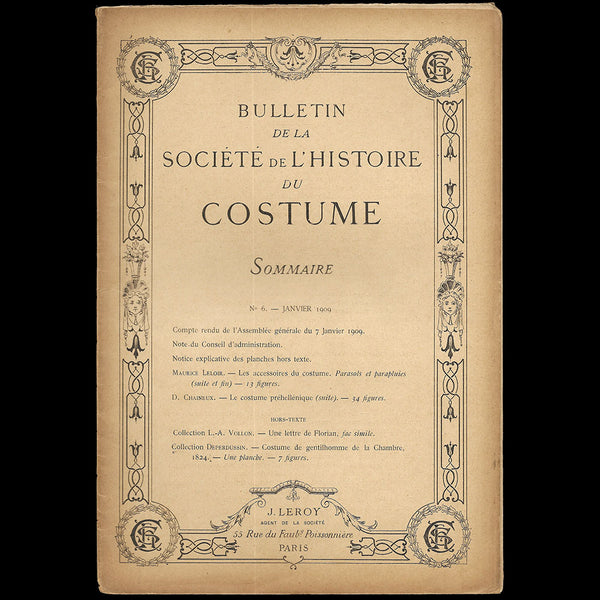 Bulletin de la Société de l'Histoire du Costume, n°6 (janvier 1909)