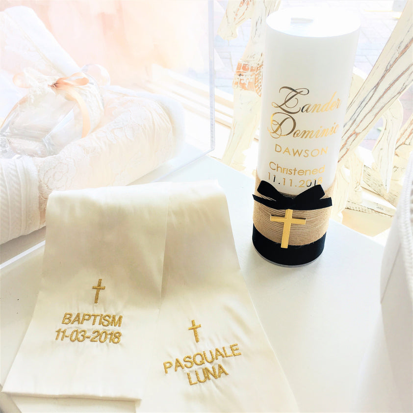 Shop Catholic Christening Candles for Boy Custom options